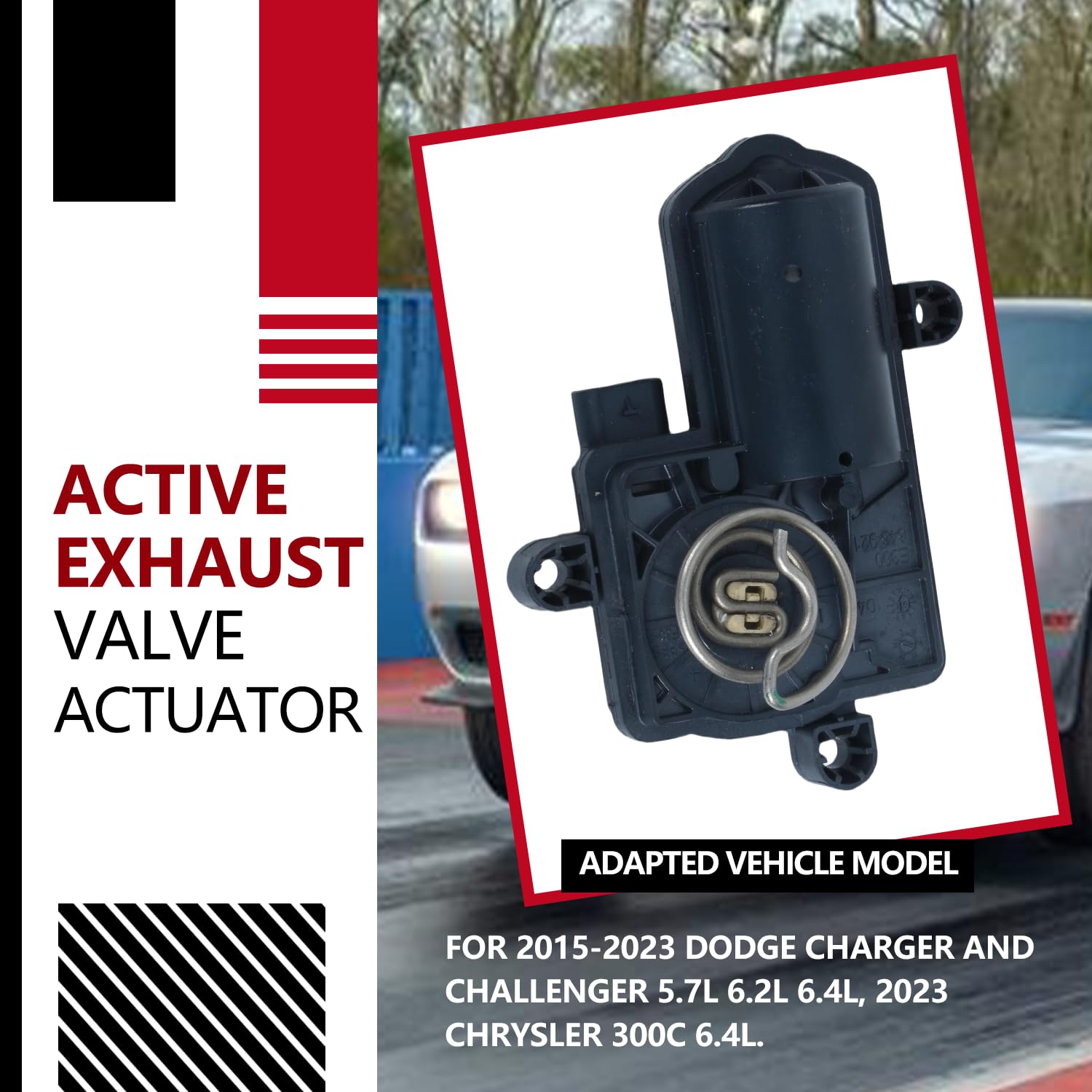 68505881AA 68239269 Aktiver Auspuffventilantrieb, kompatibel mit Dodge Charger 2015–2023 und kompatibel mit Challenger 5,7 l, 6,2 l, 6,4 l