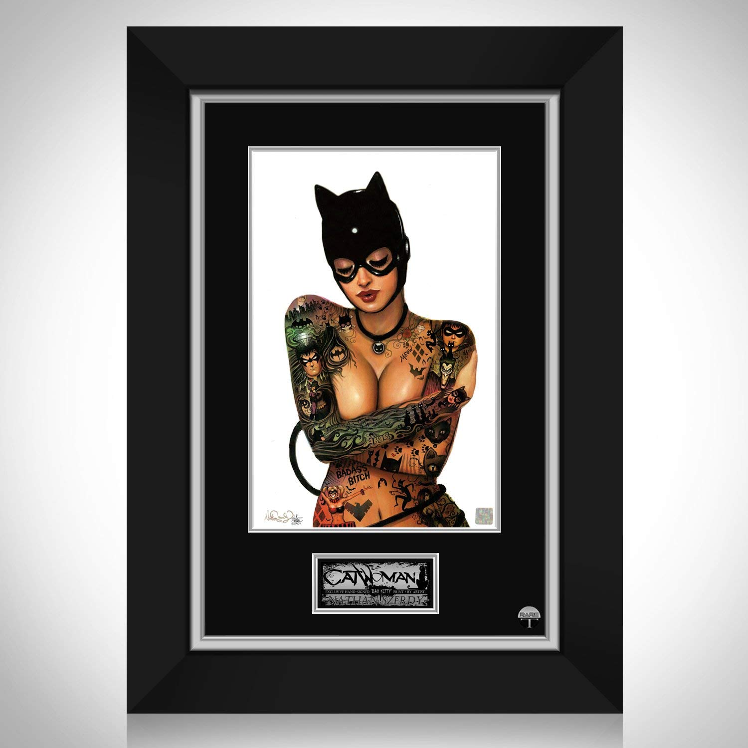 Catwoman 'Bad Kitty' Hand-Signed Artwork Print by Artist Nathan Szerdy  Custom Frame : Amazon.ca: Home
