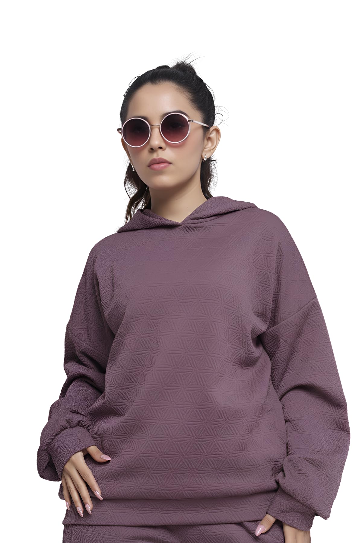 greciilooks Co-ord Set for Women Stylish | Warm Hooded Hoodie & Pant Set | Winter Wear Womens Dress | Casual Travel & Loungewear Outfit-picture-31