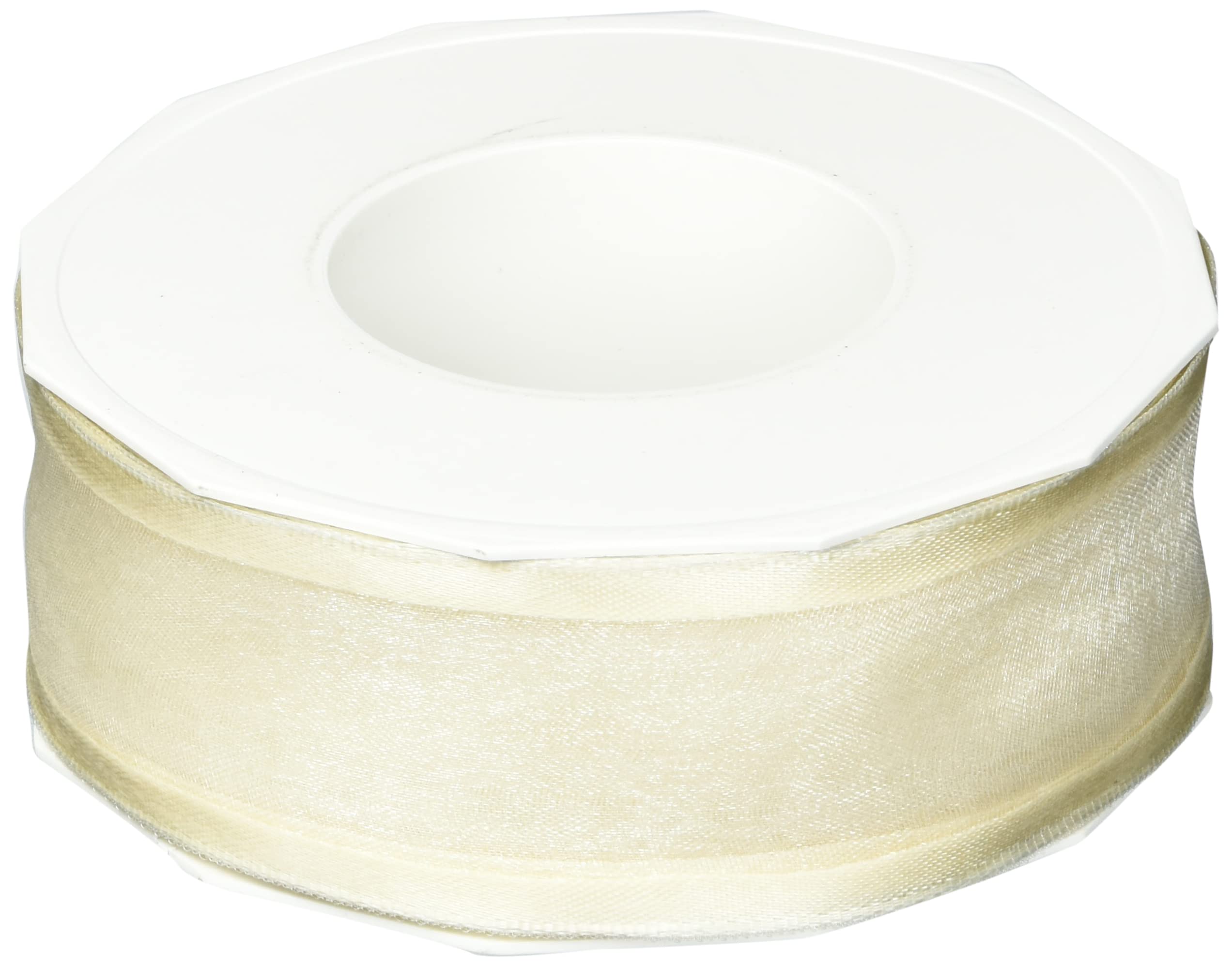 C.E. Pattberg Präsent - Marseille Wired Organza Ribbon Cream 40 mm width, 25 m length