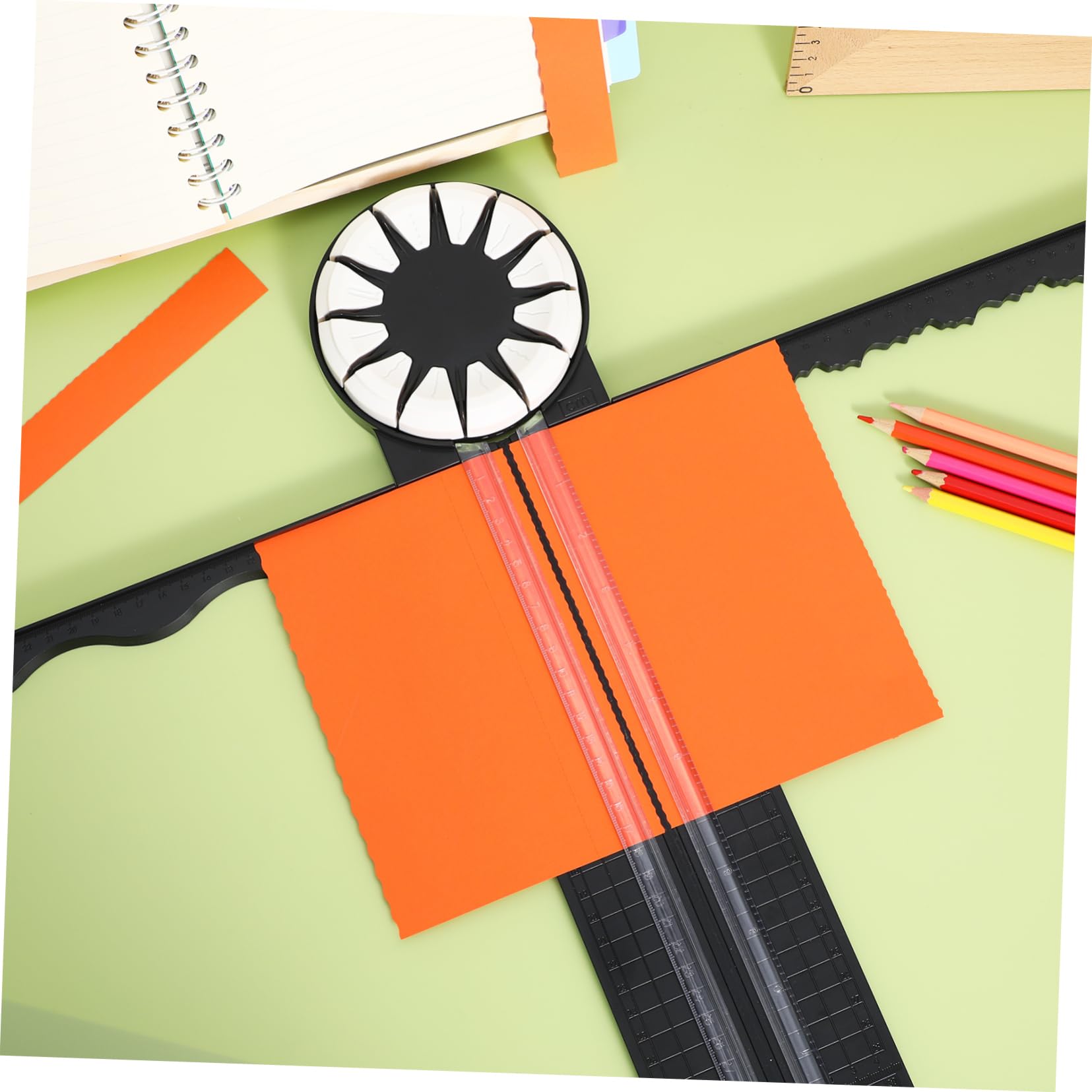 NUOBESTY Cortador de Bordes de Papel, Máquina de Corte de Plástico Negro, Alta Precisión para Fotos y Papel Grueso en Manualidades y Scrapbooking