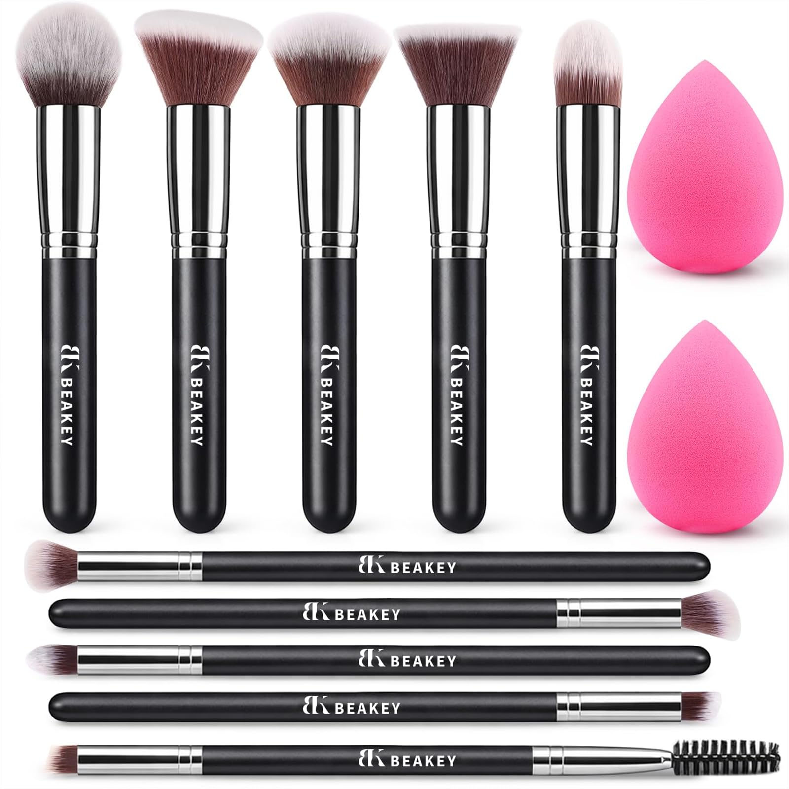 Amazon.com: BEAKEY Makeup Brushes Set, Professional Foundation