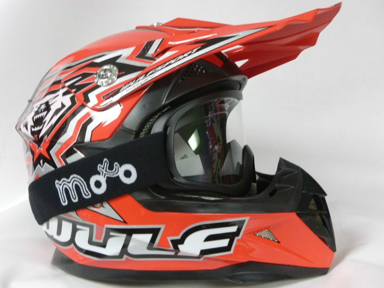 Wulf Wulfsport Kids Vantage Casco Motocross Attack Guanti + Cub - Foto 11