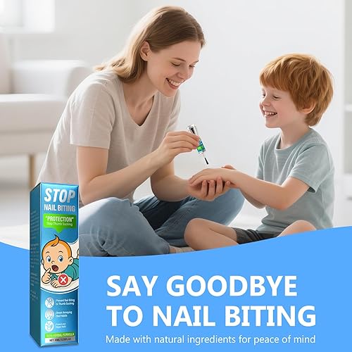 Miniatura 2 de Tratamiento de mordedura de uñas para niños, tratamiento para evitar morderse las uñas para niños pequeños y adultos, esmalte de uñas amargo natural