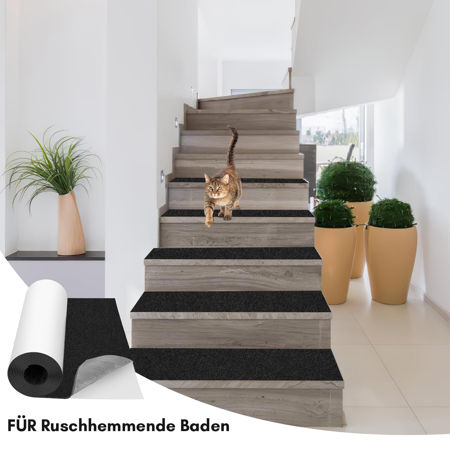 Fieltro autoadhesivo de 100 cm x 150 cm, 2 rollos de fieltro adhesivo autoadhesivo por metros, tela de rafia para manualidades, forro de caja de coche, 2,5 mm de grosor, 1 gris + 1 negro