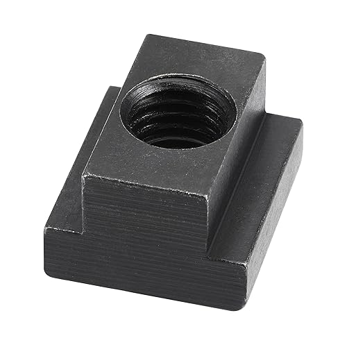 Miniatura 4 de uxcell Tuercas de ranura en T de rosca M14, acero aleado, acabado de óxido negro, grado 8.8 roscado a través de la ranura en T, muebles 5 piezas