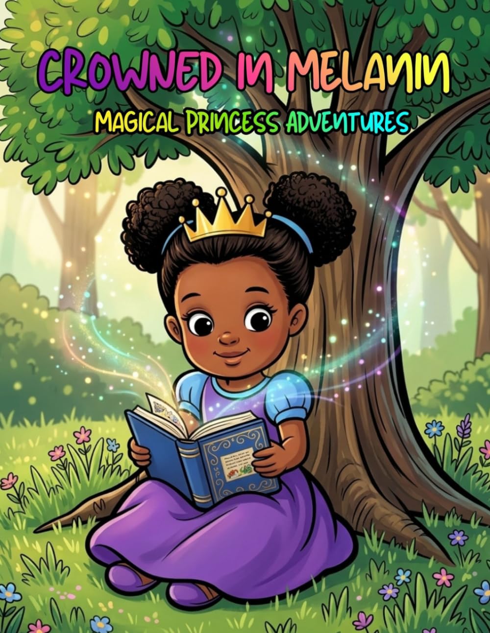 Crowned in Melanin: Magical Princess Adventures: A Magical Coloring Journey of Confident Little Queens, Calm Moments, and Beautiful Imagination