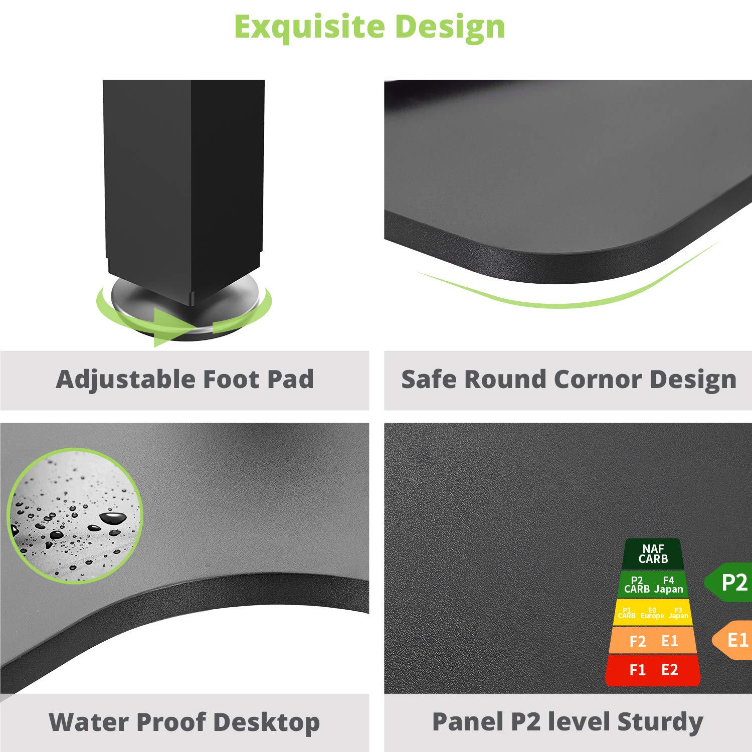 L Shaped Desk,61 inch Corner Gaming Desk,Modern PC