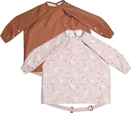 Miniatura 18 de BIBaDO - Long Sleeve Baby Bibs - Babies & Toddlers 6-36 Months - Coverall Baby Led Weaning Bib - Easy Wipe, Soft & Waterproof Conejitos
