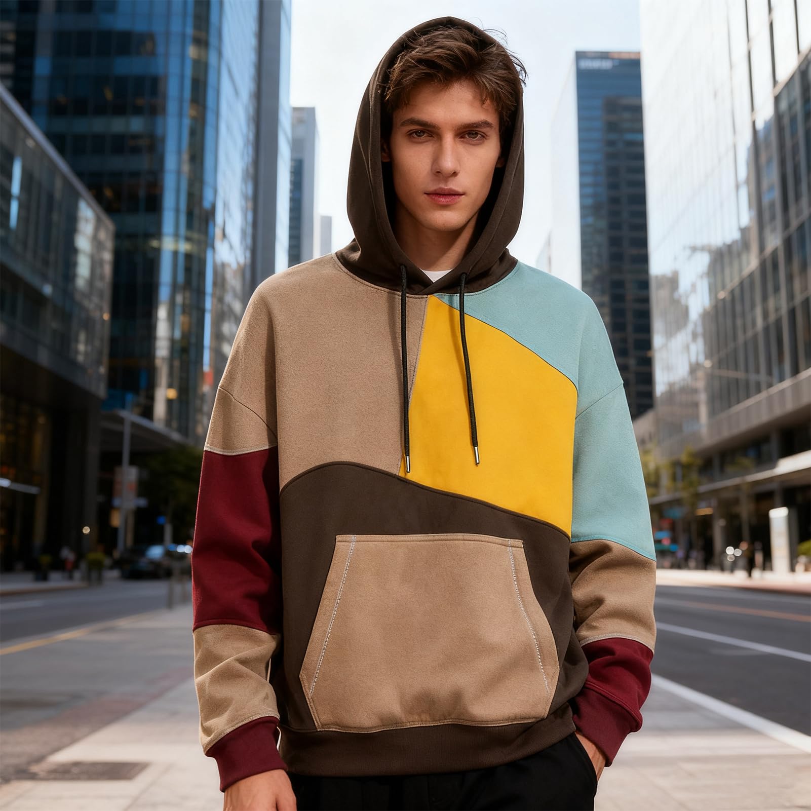 Hombre Sudadera con Capucha Techwear Manga Larga Hoodie Ligea Deportiva Casual Jersey Otoño Invierno