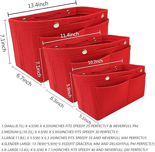 Miniatura 8 de Organizador de bolsa de fieltro para bolsa de inserción organizador de múltiples bolsillos en bolsa