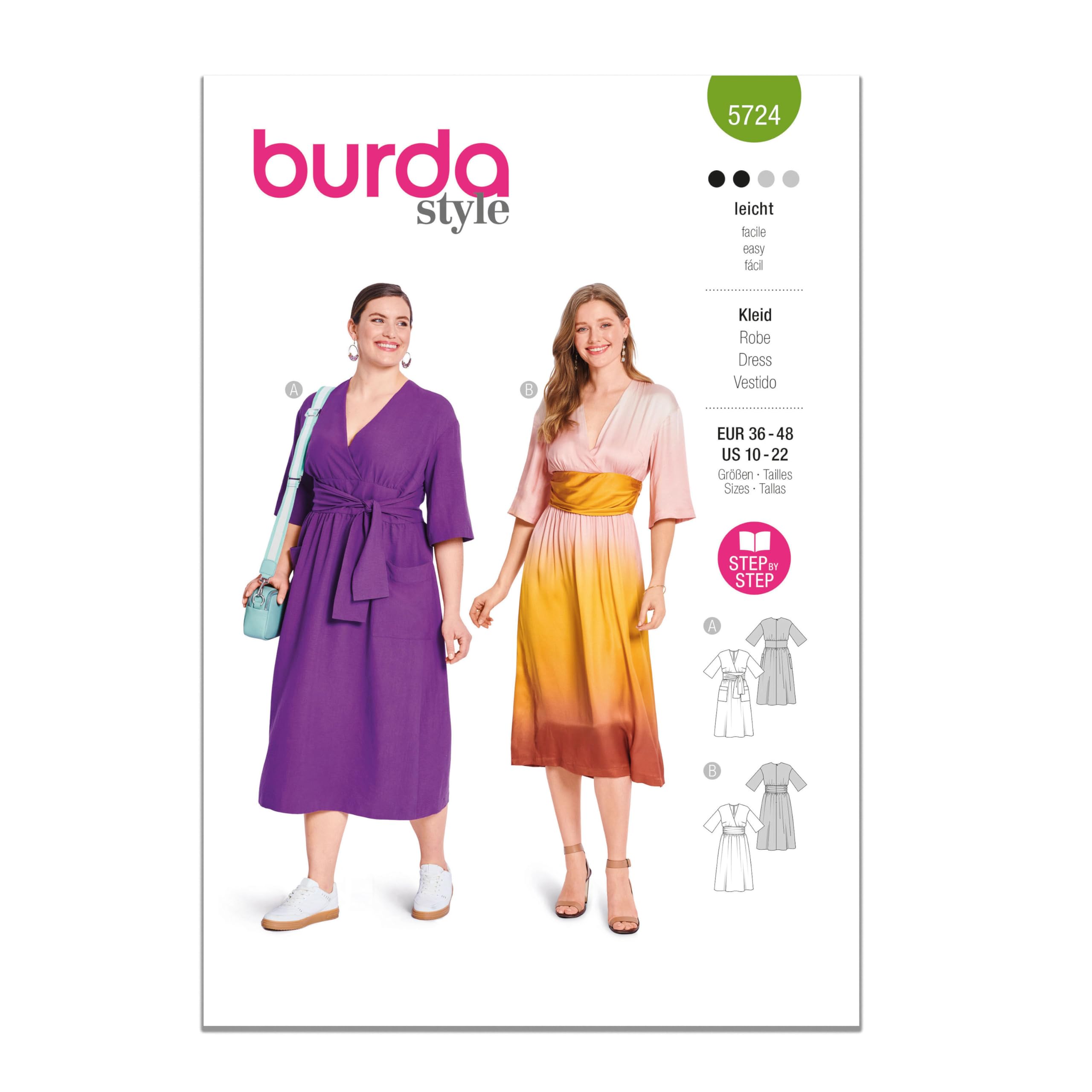 Burda Style Sewing Pattern B5724 Misses' Dress