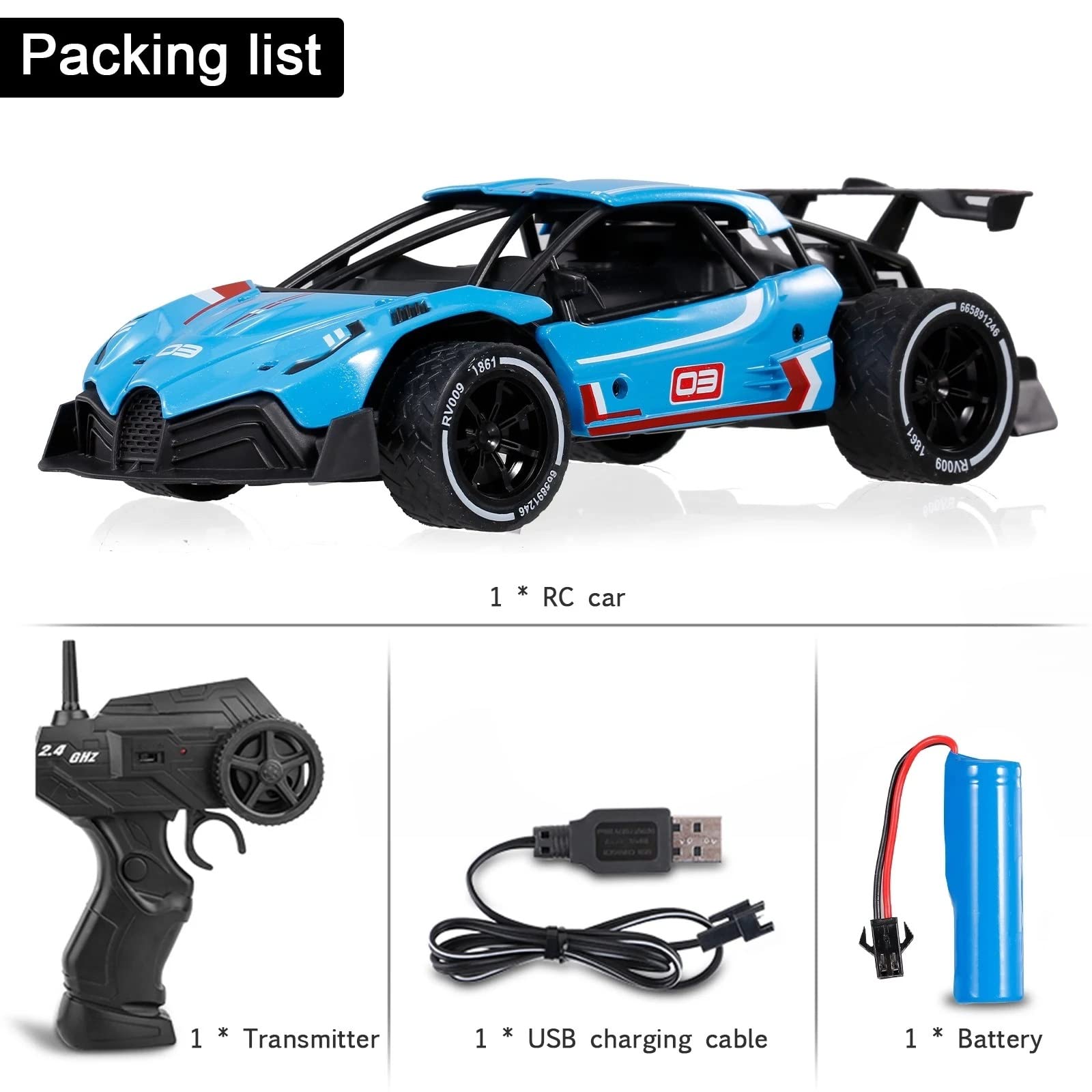 Amazon.co.jp: ラジコンカー 1/16 RCドリフトカー2.4GHz合金高速 RC車