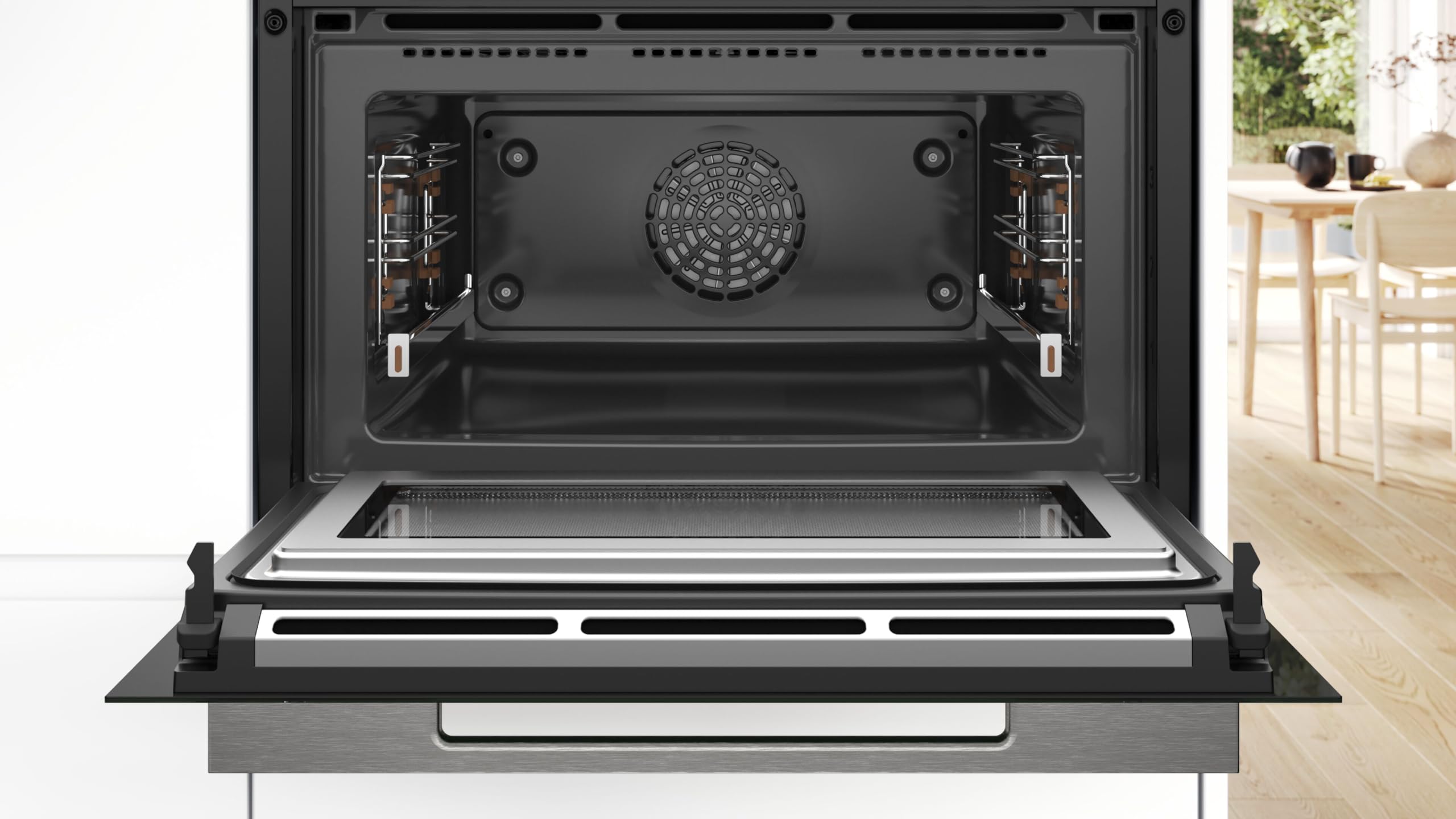 Bosch CMG778NB1 Serie 8, Forno compatto da incasso con funzione microonde 60 x 45 cm Nero
