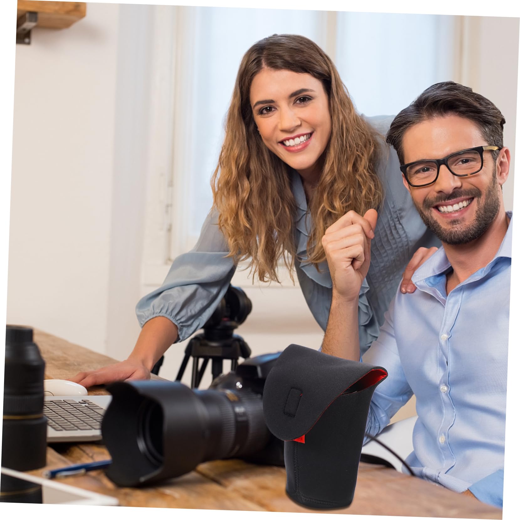 2 Series Bolsa Protectora De De Cámara Y Resistente Estuche De Neopreno para Lentes De DSLR Accesorio Fotográfico Compacto Y 5 Piezas*2
