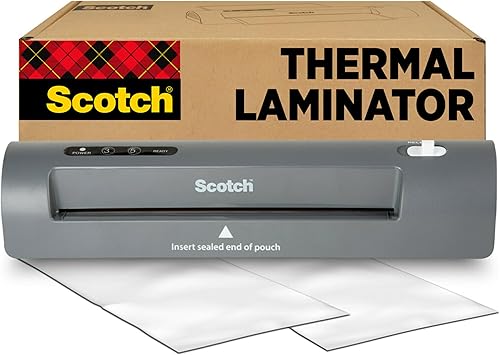Plastificadora térmica de dos rodillos de la marca Scotch TL901C PlateadoNegro