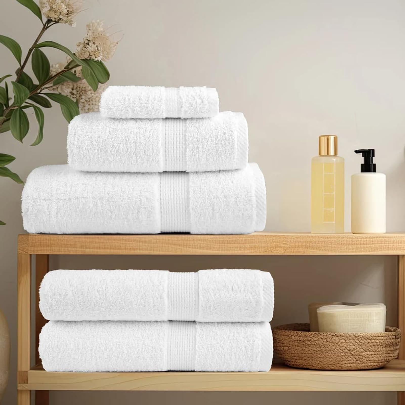 Asciugamani per Ospiti Premium SOLUND 50 pz Bianco 30x50 cm 600 g/m2