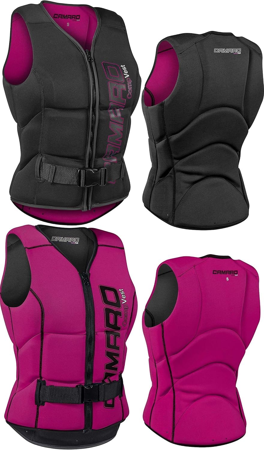 Camaro Comp Damen Slasher Neopren Prallschutz Weste Wakeboard Kite Wasserski Black/Berry