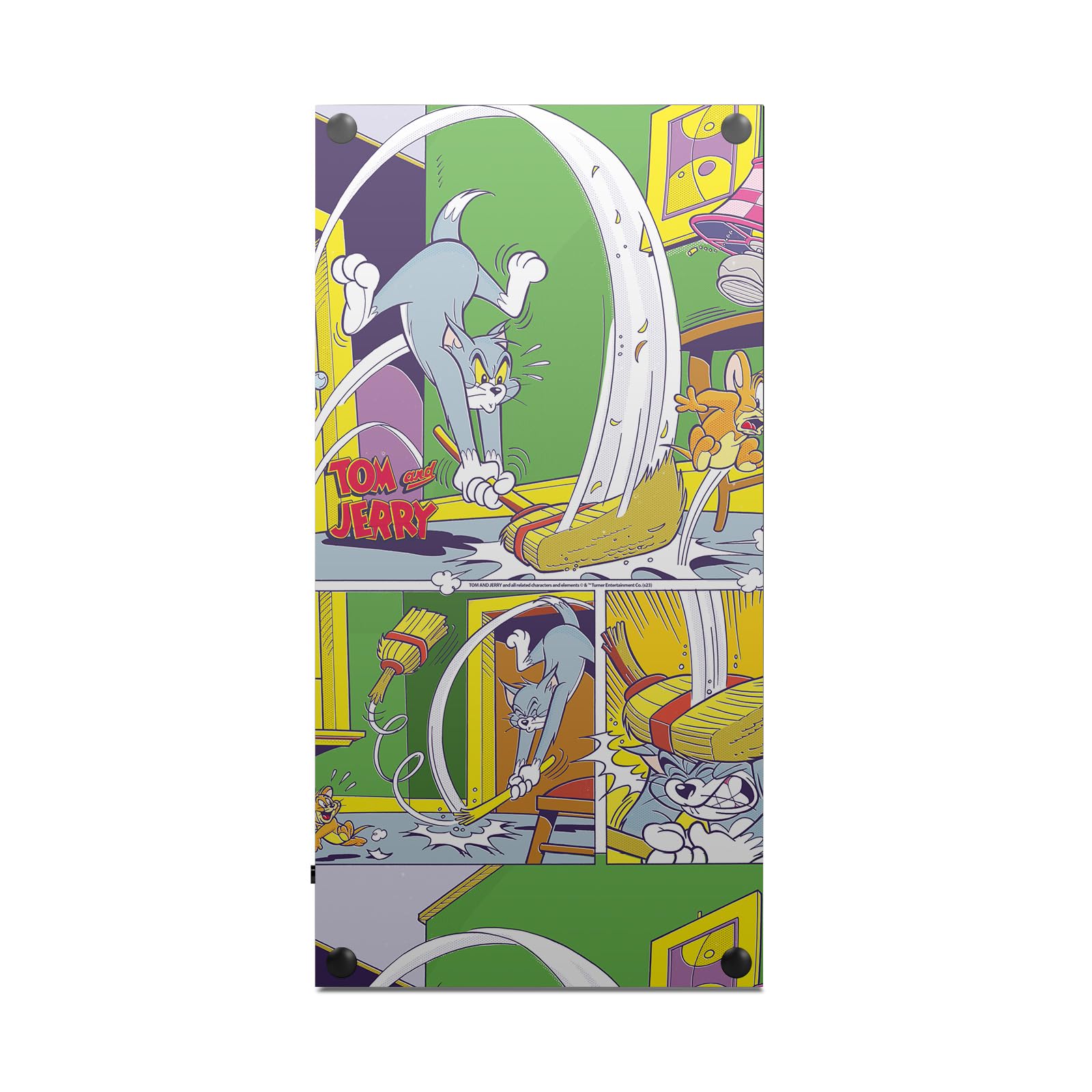 Head Case Designs sous Licence Officielle Tom and Jerry Course en Salle Graphismes Vinyle Autocollant De Jeu Peau Autocollant Couverture Compatible avec Xbox Series X Console