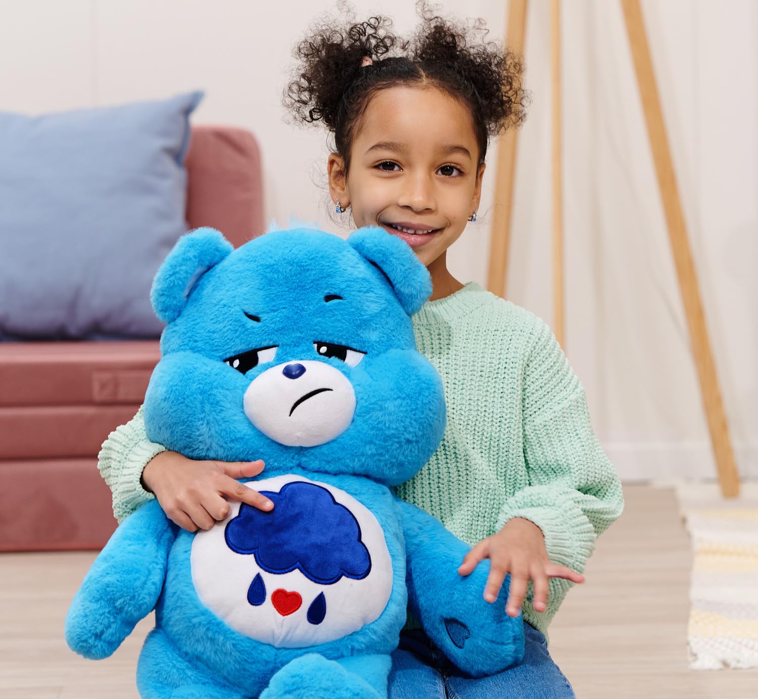 Simba - Care Bear Brontolorso, dimensioni 60cm, +0 mesi, blu con nuvoletta sul pancino 6305878023038