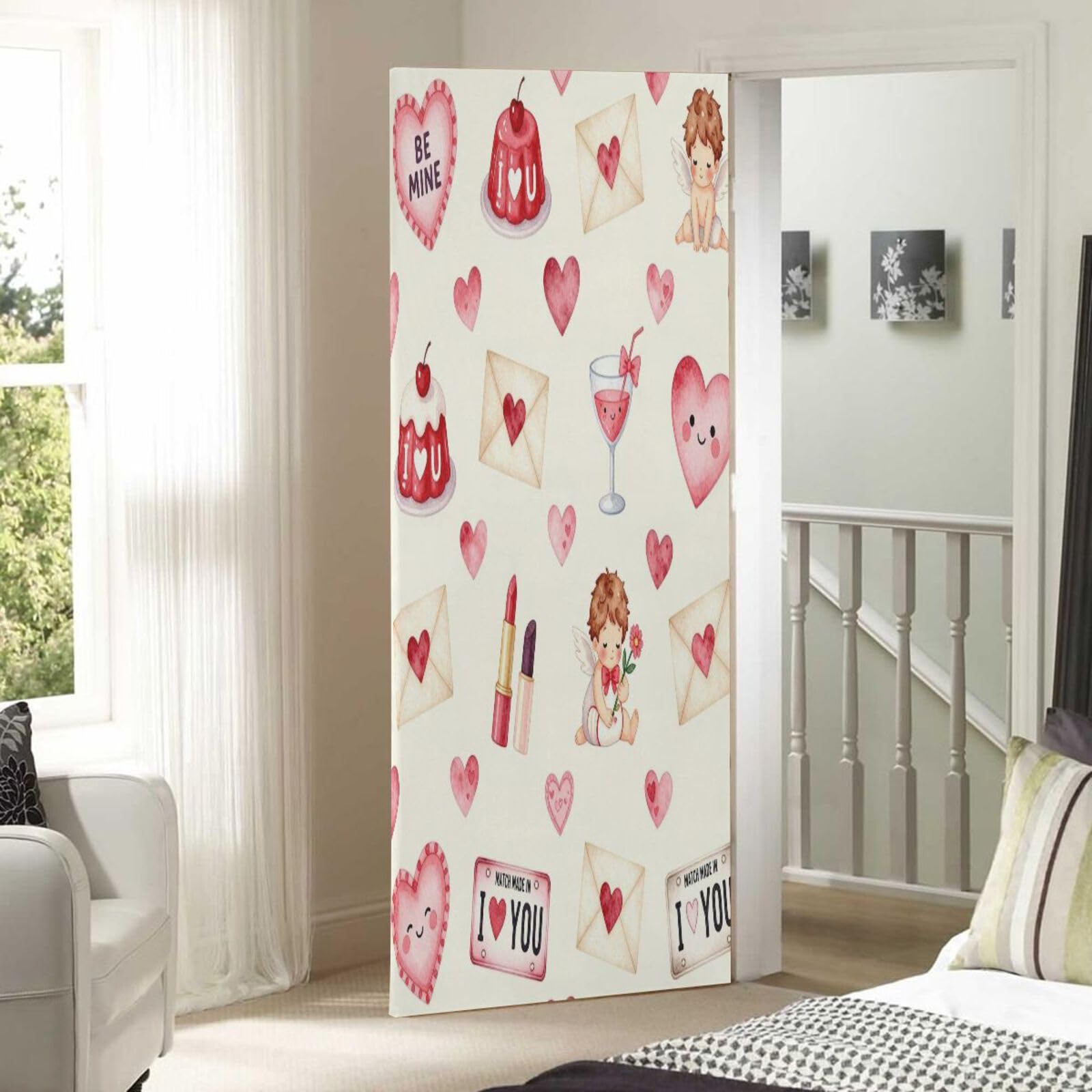 FRODOTGV Ochraniacz na drzwi w stylu vintage z kolażem 81 x 200 cm