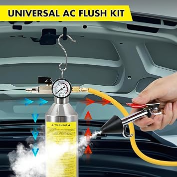 AC Flush Kit, Auto & Home AC Systems for R134a/R12/R22/R410a Refrigerants