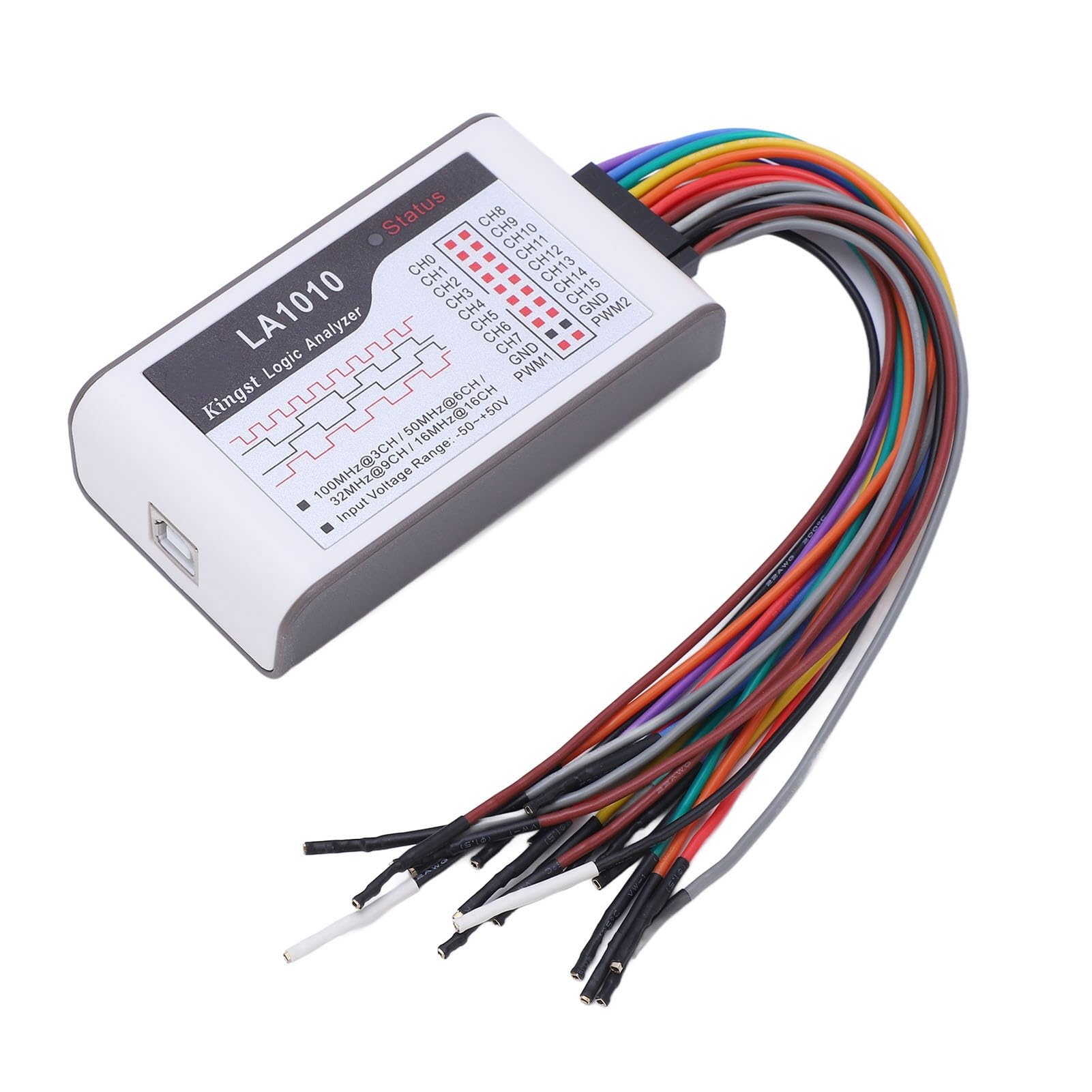 Analizador Lógico de 16 Canales LA1010, Frecuencia de Muestreo de 100 M, Entrada de -50-50 V, Ventana Vinculable, Formatos Exportables, Interfaz Intuitiva para Condiciones de