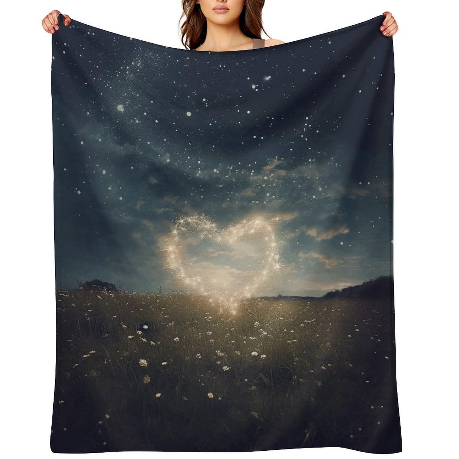Flannel Fleece Throw Blanket - 50"x60" Super Soft Plush,Lightweight Wrinkle Resistant Cozy Unique Scenery Images Blanket for Couch Sofa Bed Travel Camping and Gift