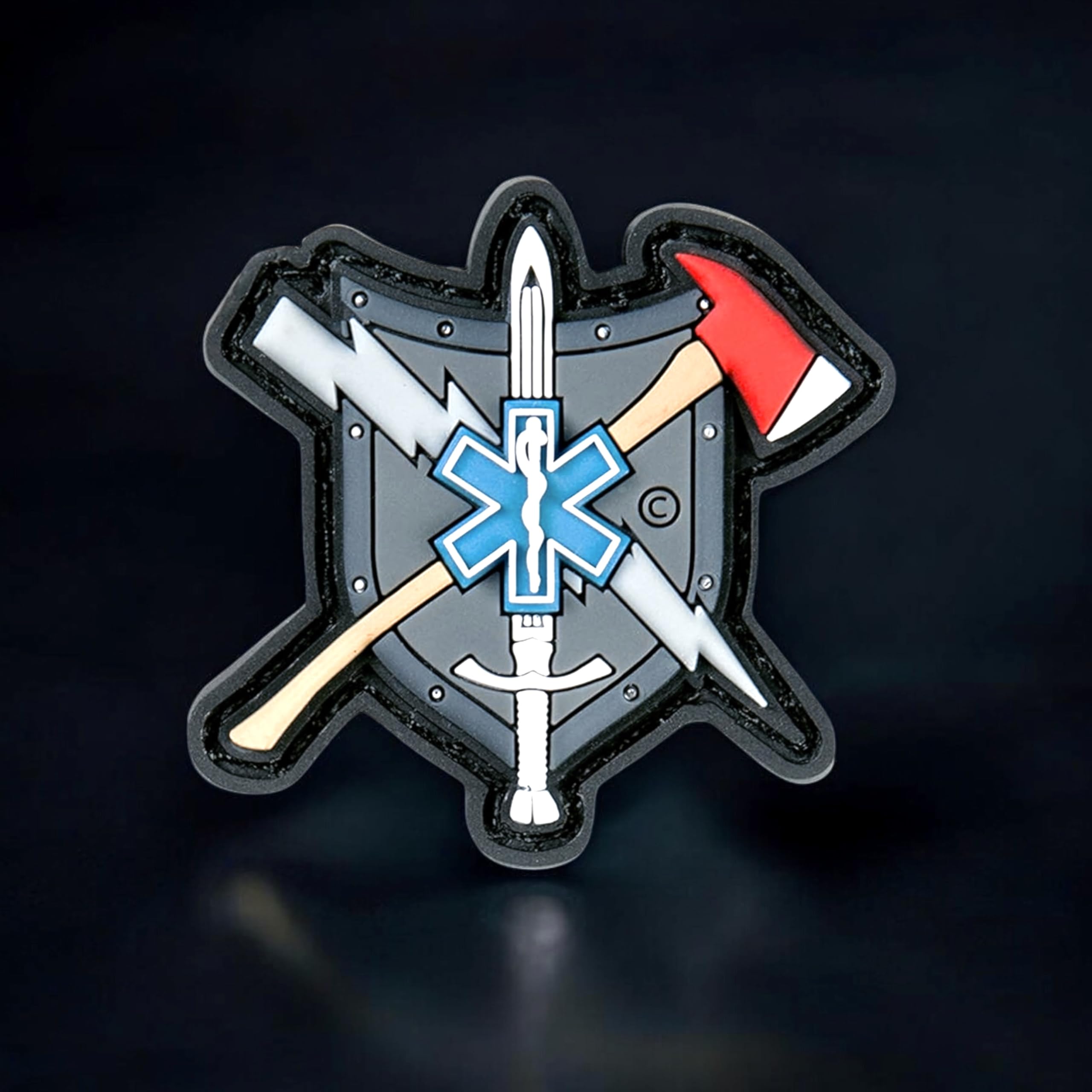 US MARSHAL PVC Patch パッチ TASK FORCE ブルー