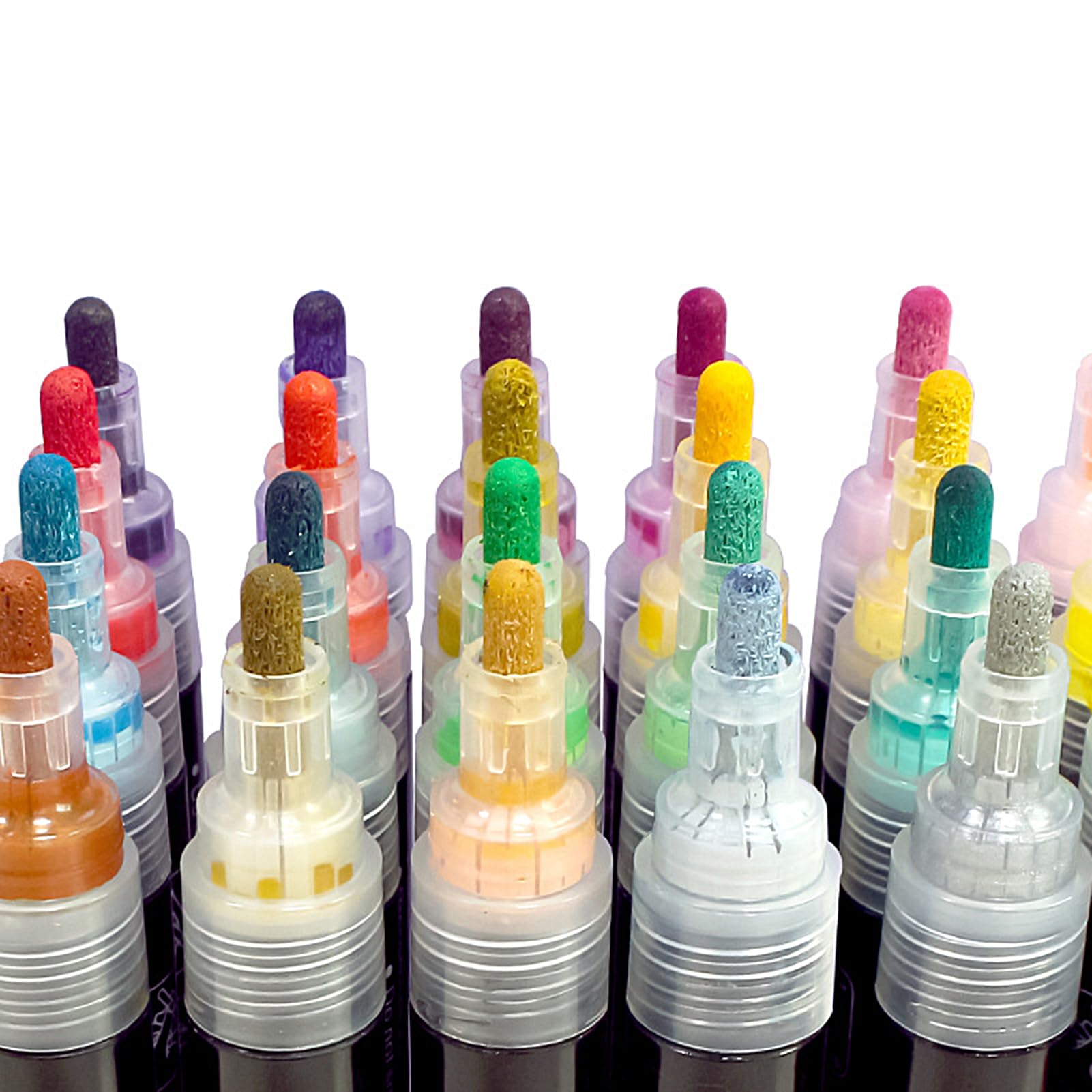 Acrylmalstifte, schnell trocknende Kleidungsmarker, Leinwand Stoff Malmarker, wasserdichte Beschichtung, 48 Farben Marker für Felsmalerei, Acryl-Marker mit extra feiner Spitze zum Malen