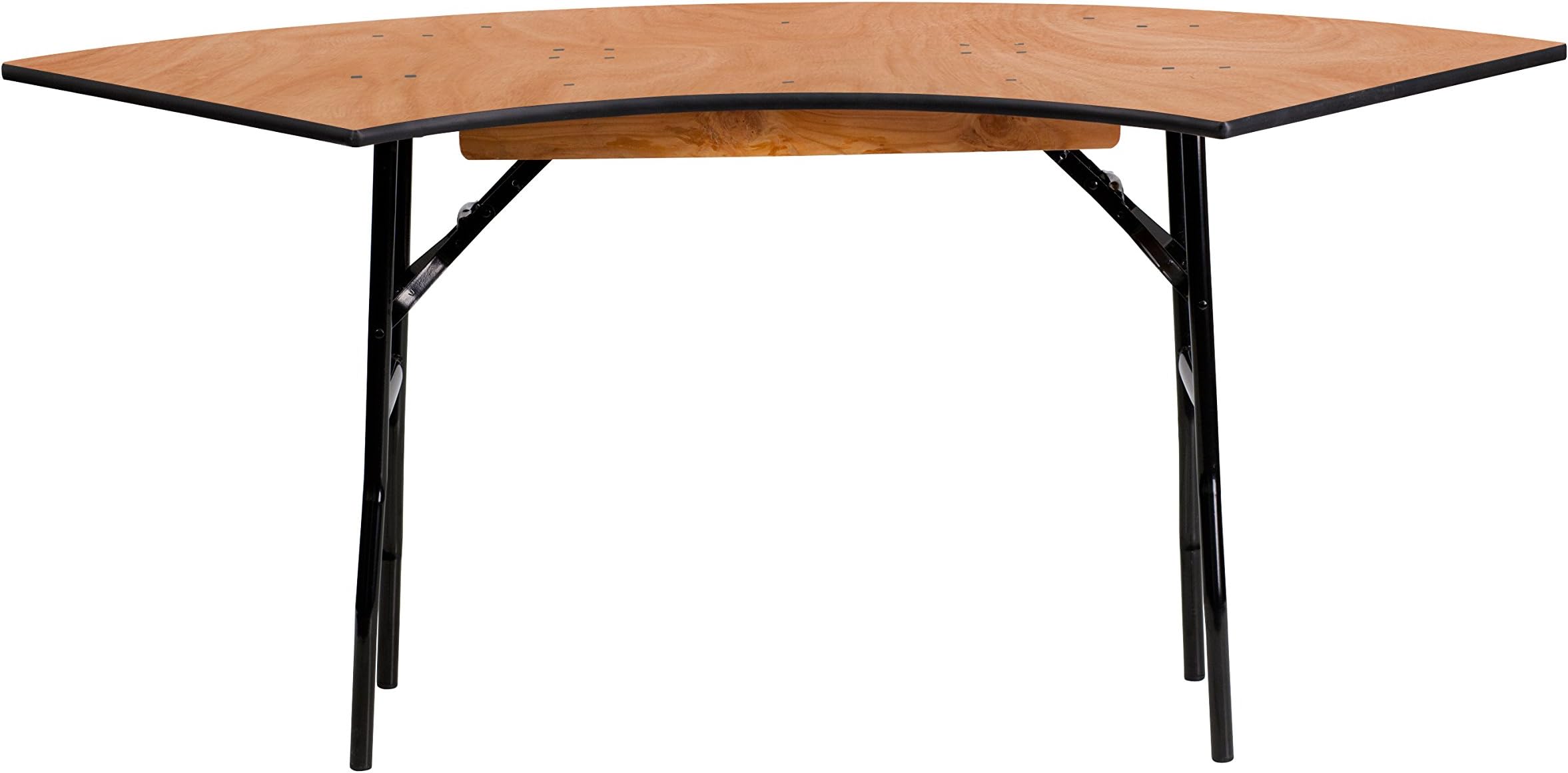 EMMA + OLIVER 5.5 ft. x 2 ft. Serpentine Wood Folding Banquet Event Table