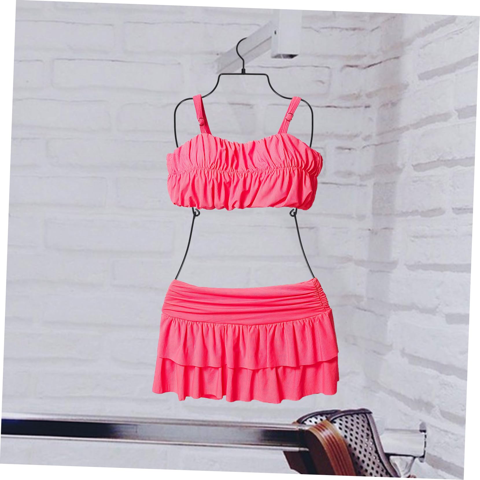 Cabilock Swimwear Hanger Nursery Closet Hangers Laundry Bathing Suit Hangers Swimwear Hanging Rack Pink Hanger Bag Black High Manganese Steel Material