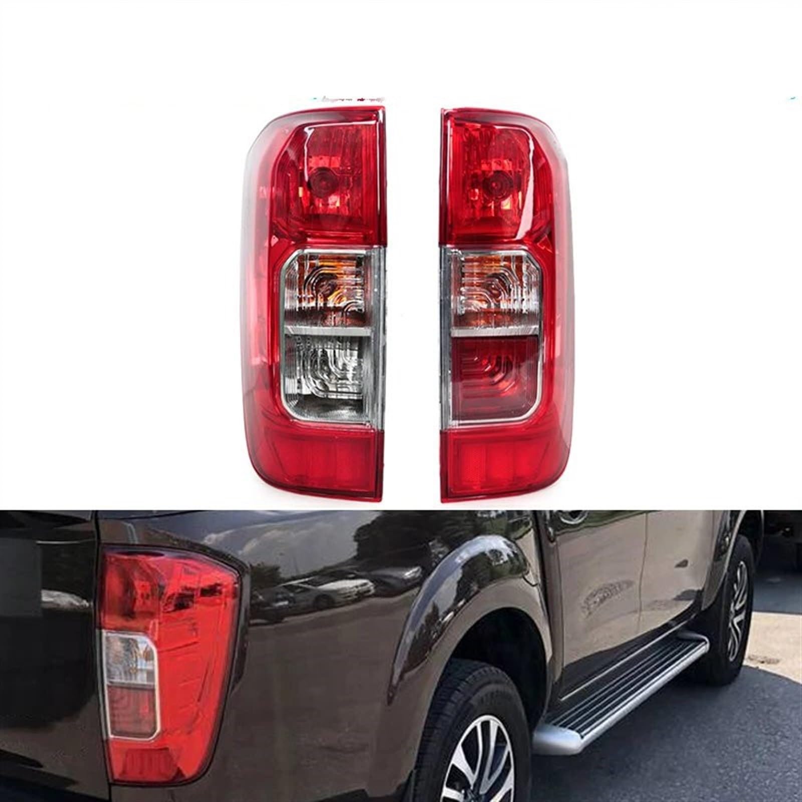 fari posteriori auto Compatibile Con Nissan Per Navara NP300 D23 2015 2016 2017 2018 2019 Fanale Posteriore Sinistro Destro Auto LHD Gruppo Fanale Posteriore Posteriore Luce Freno Ricambi Auto(Right)