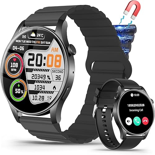 Miniatura 1 de Smart Watches for Men Women (AnswerMake Call), 1.43" AMOLED Always On Display SmartWatch for Android iOS, IP67 Waterproof 120+ Sports Modes