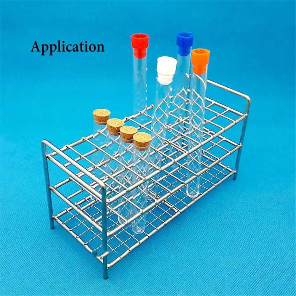 Vetreria da laboratorio 1 supporto for tubo centrifugo in acciaio inossidabile da 40/50 fori, dimensioni foro 13/16/17/19/21/26/30/32 mm.(30mm 40holes)