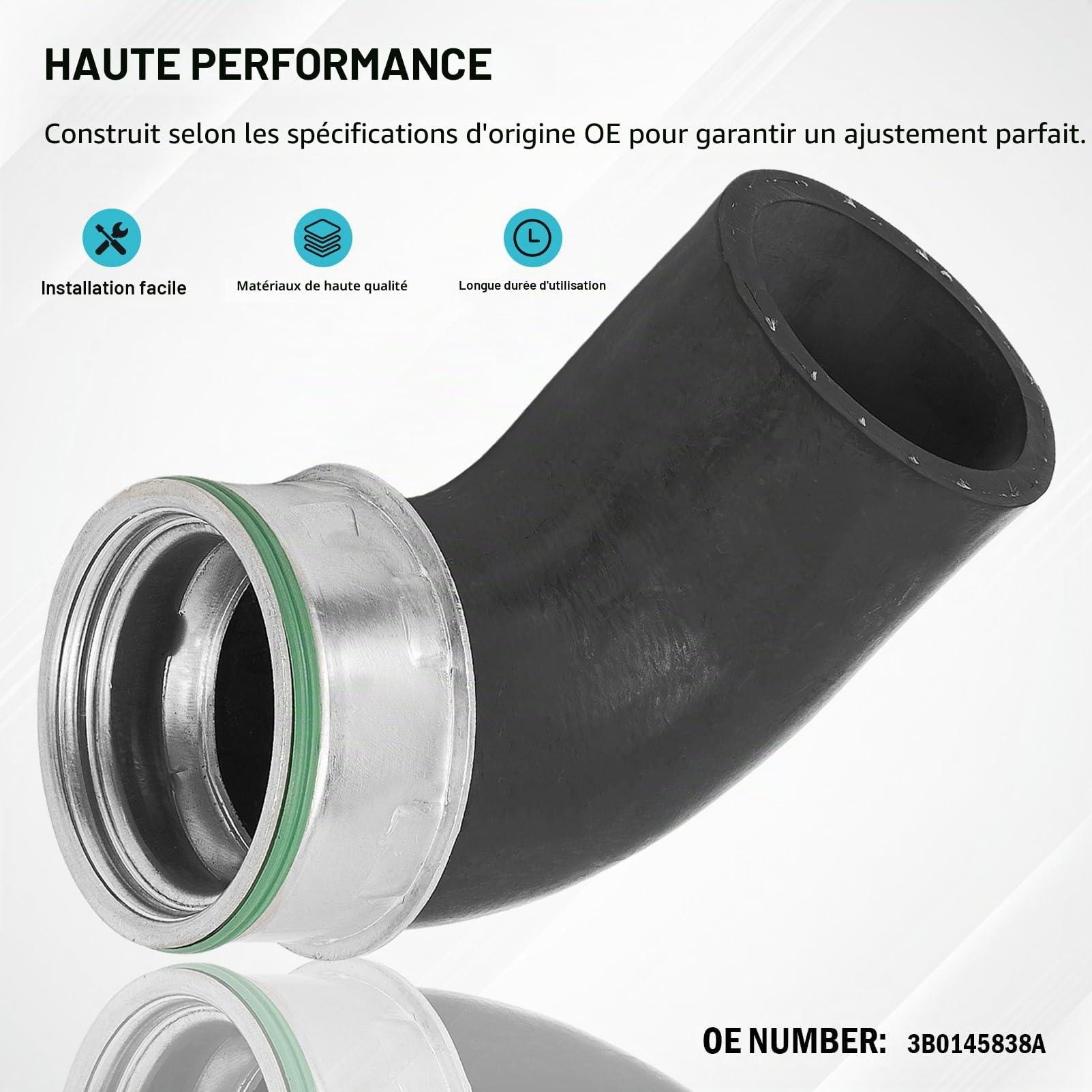Tuyau d'air comprimé avec joint 3B0145838A pour A4 B6 B7 A4 Avant S-p-b P-s-t tuyau d'air de charge turbo V10-2868