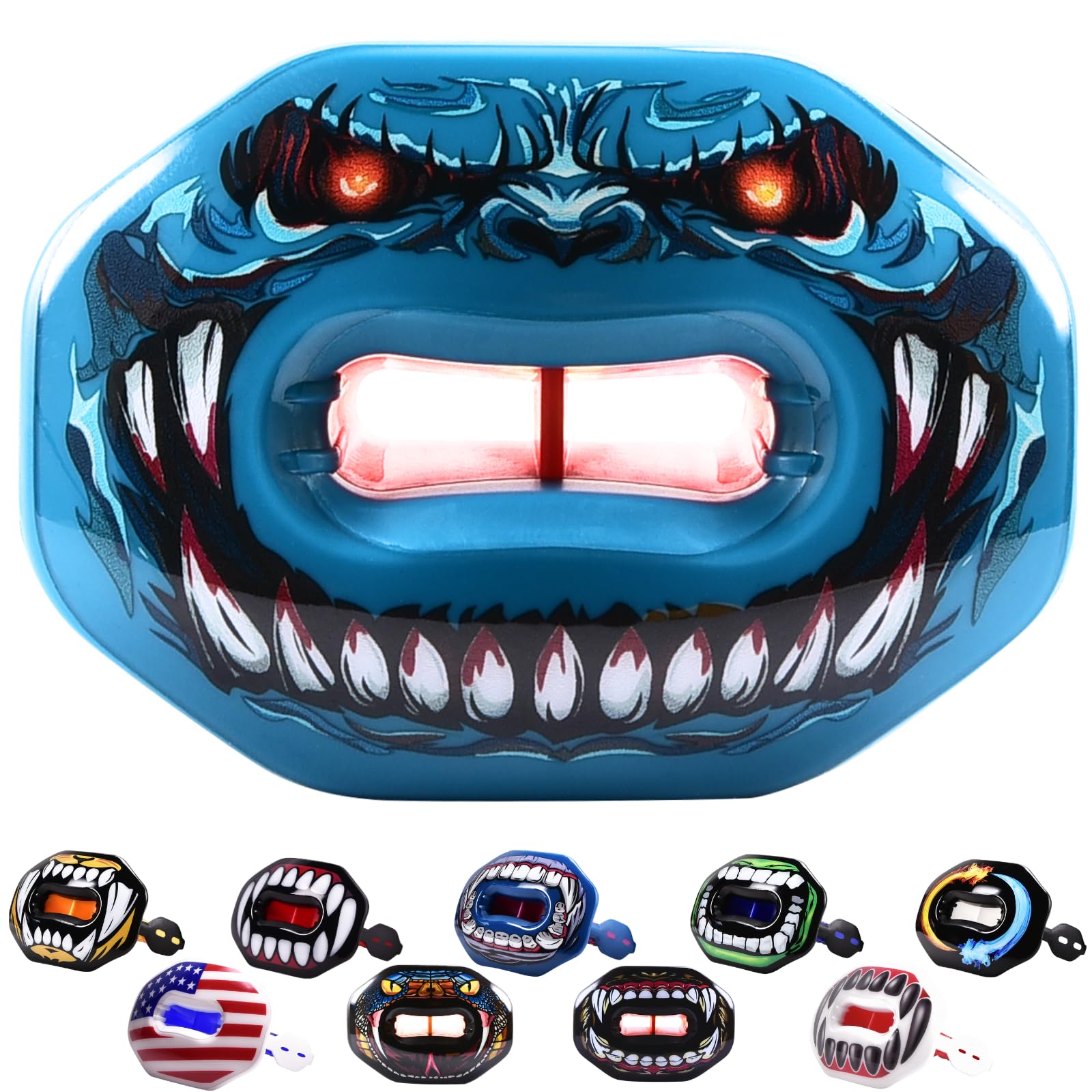 Oral Mart Flag Football Mouth Guard with 3D LipFit Design for Kids - Youth Tackle Football Mouthguard (No Boil) Cool Instant Fit Lip Guard Mouthpiece