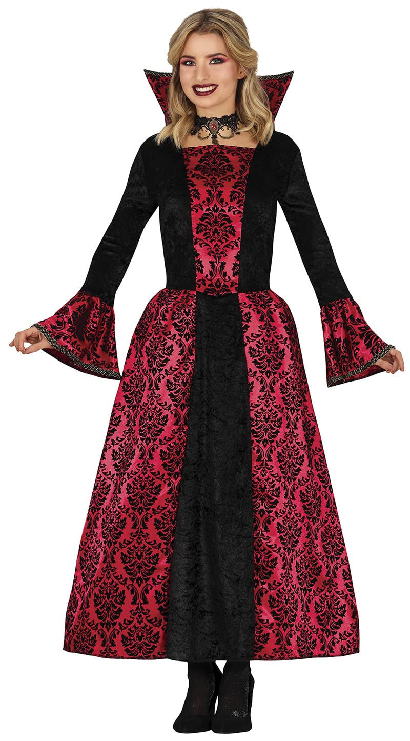 FIESTAS GUIRCA Elegant Red Vampire Halloween Costume Adult Women Red and Black Countess Dress Adults Fancy Dress Costumes Women Size S 8-10 - BigaMart FIESTAS GUIRCA Elegant Red Vampire Halloween Costume Adult Women Red and Black Countess Dress Adults Fancy Dress Costumes Women Size S 8-10 - BigaMart