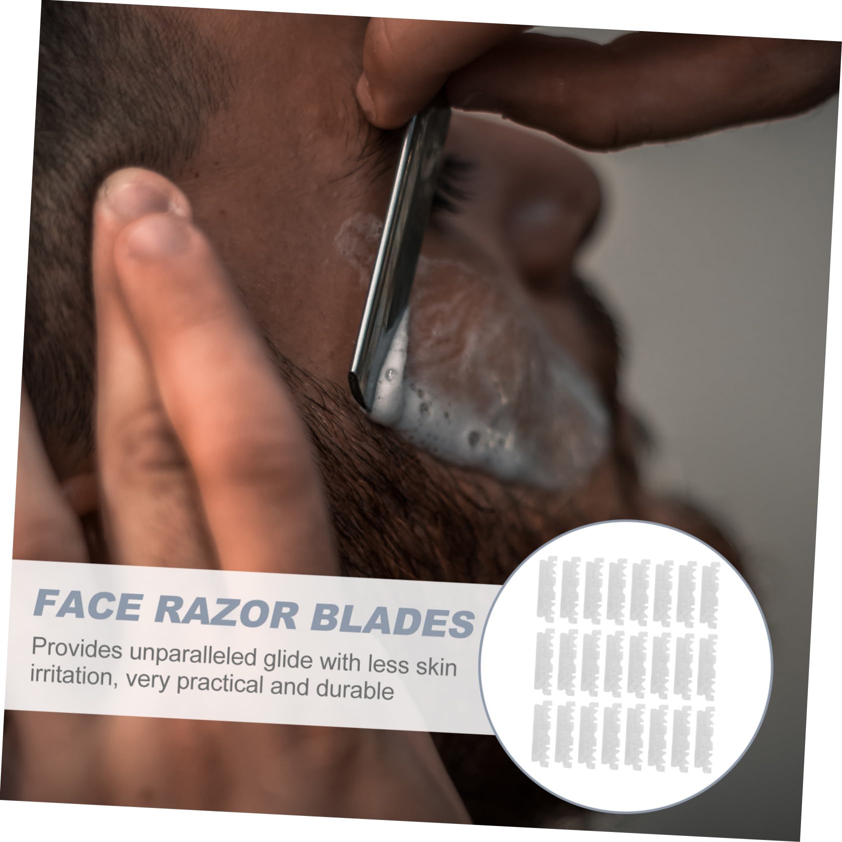 VALICLUD 5 Sätze Rasierklingen Einseitige Faltklingen Für Barbier Und Haarsalon Langlebig Und Einfach Zu Bedienen Für Präzises Trimmen Bart Und Haar 100 Stück * 5