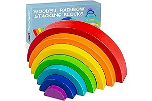 Wooden Rainbow Stacking Toy: A Colorful Journey of Shapes and Imagination