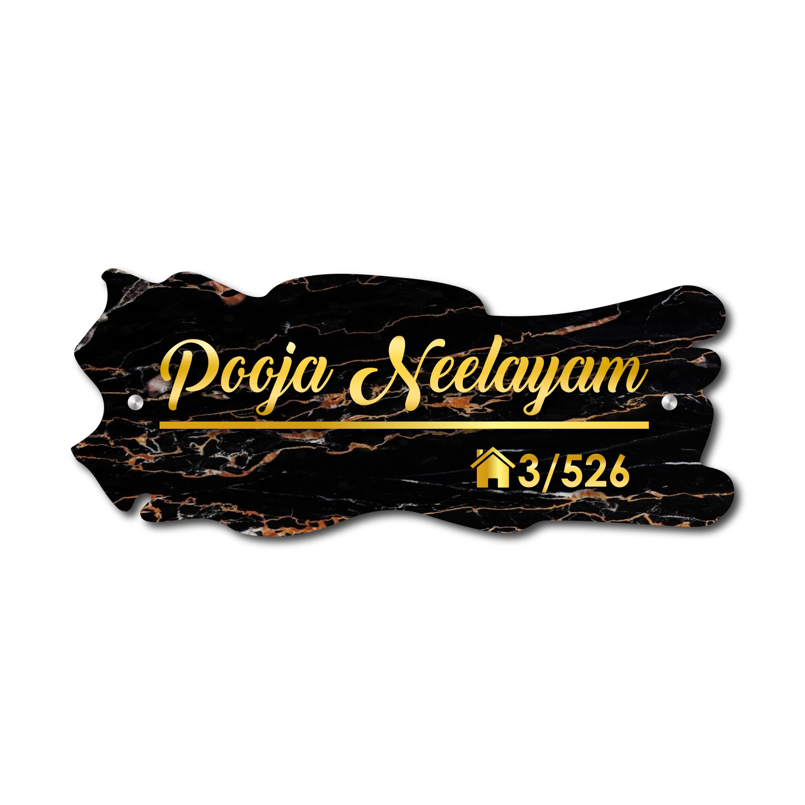 Welcomewallz Name Plate For Home Entrance | Wooden Name Plate