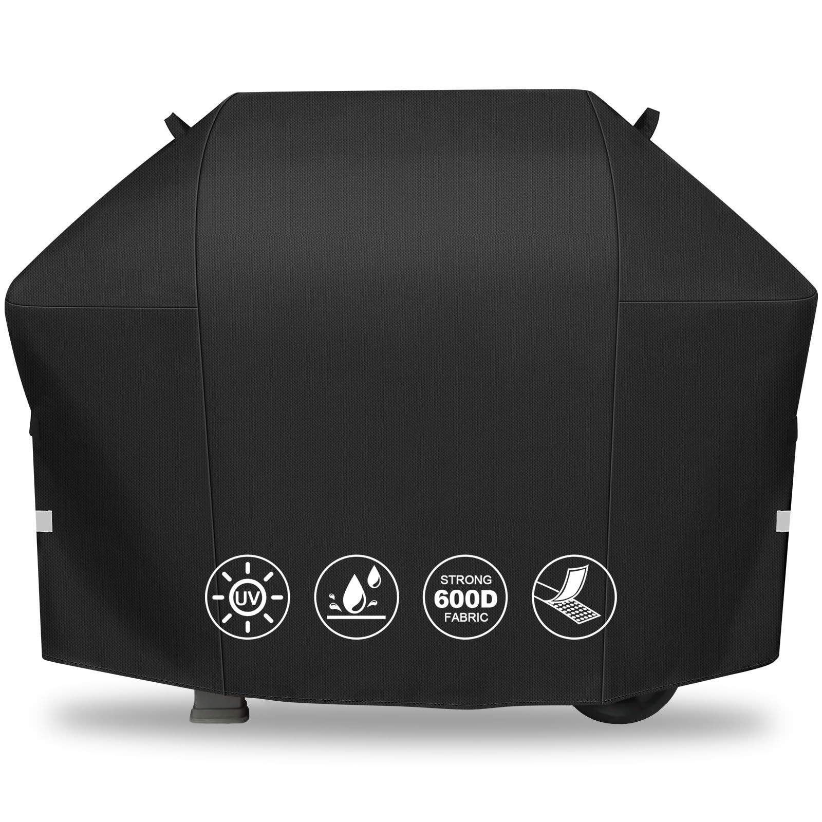 58 Inch Grill Cover for Weber Genesis 300 & Genesis II 300 Series Grills, 600D Waterproof Heavy Duty and Fade Resistant BBQ Gas Grill Cover, Compared to Weber 7130