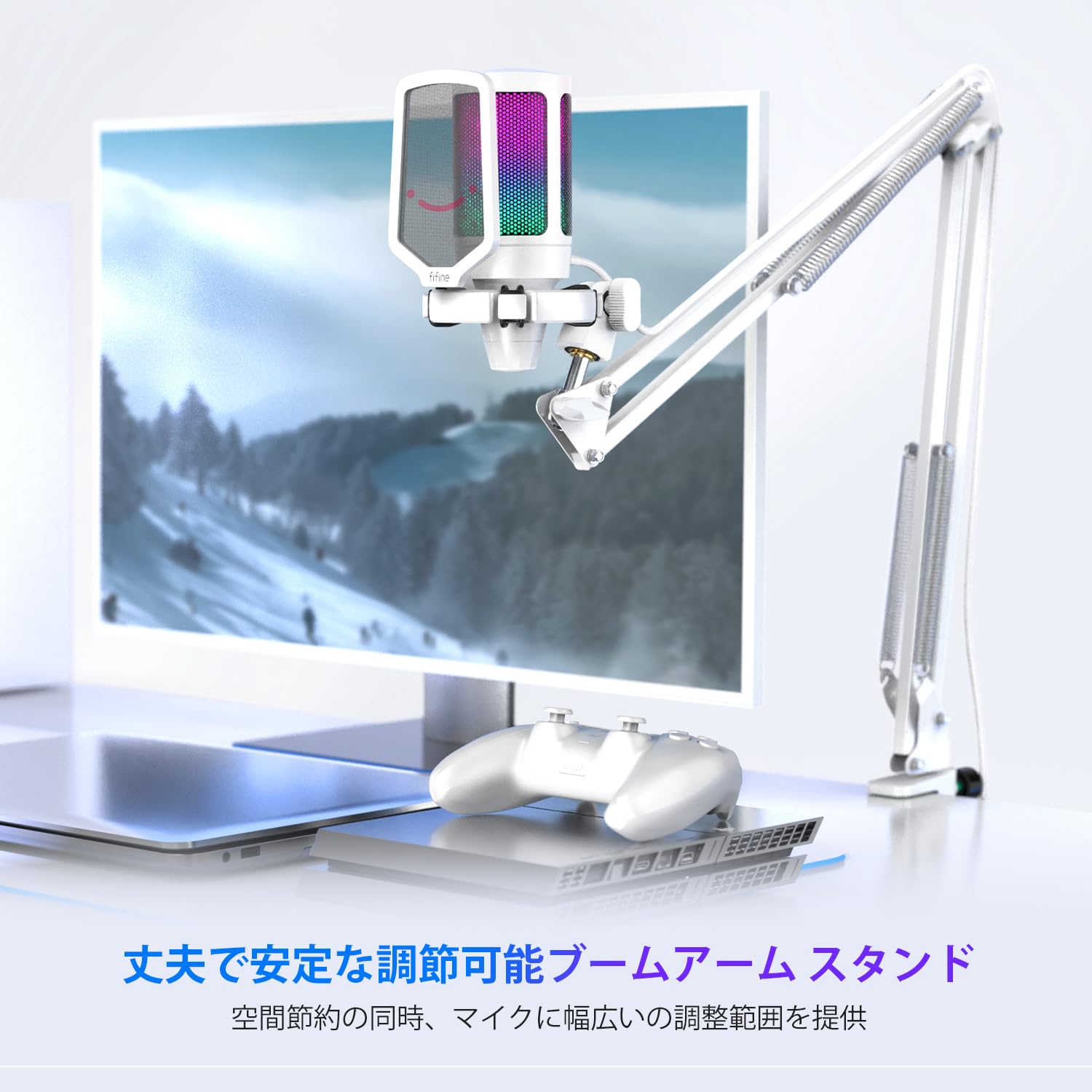 Amazon.co.jp: FIFINE USB コンデンサーマイク RGB光り