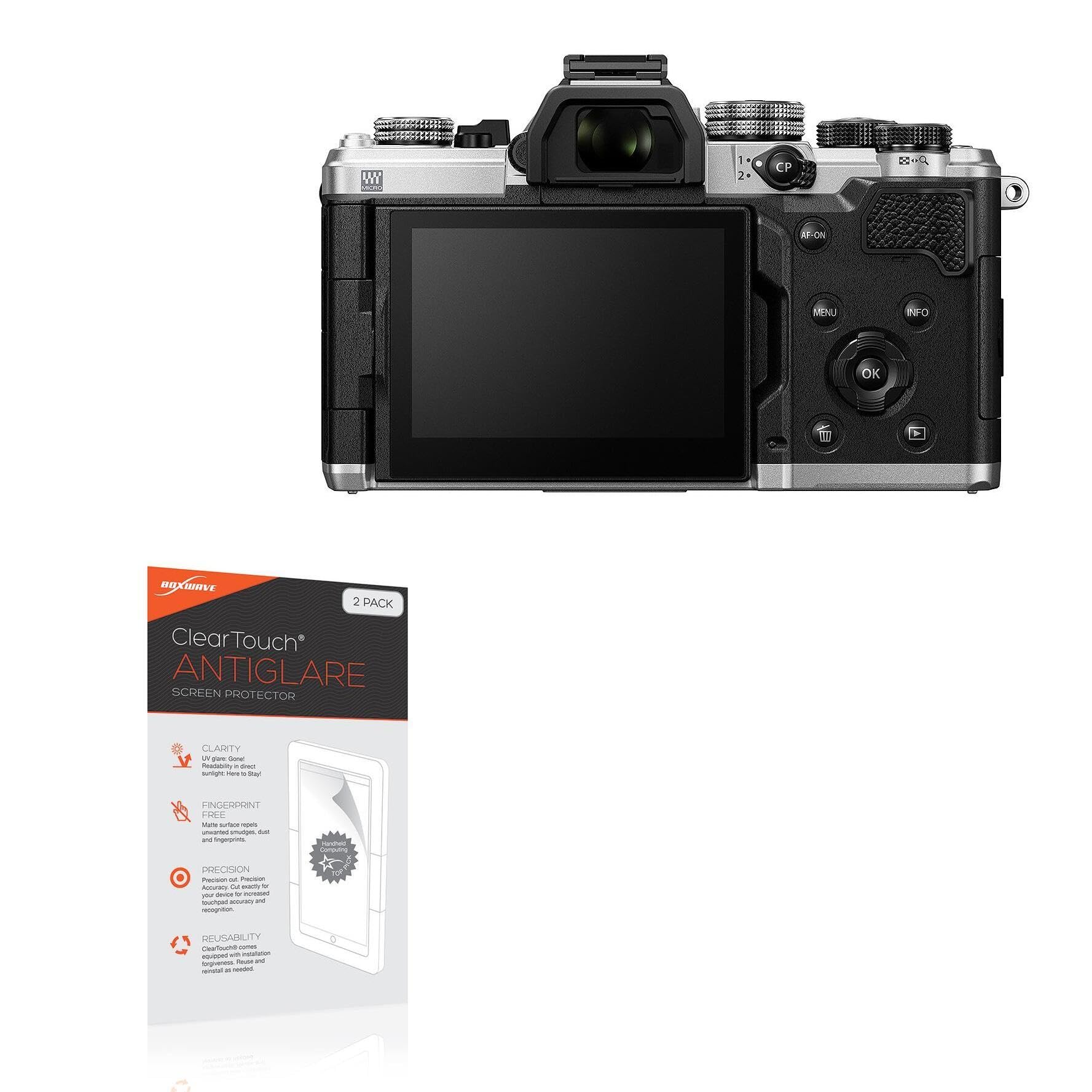 BoxWave Screen Protector Compatible With OM System OM-3 - ClearTouch Anti-Glare (2-Pack), Anti-Fingerprint Matte Film Skin