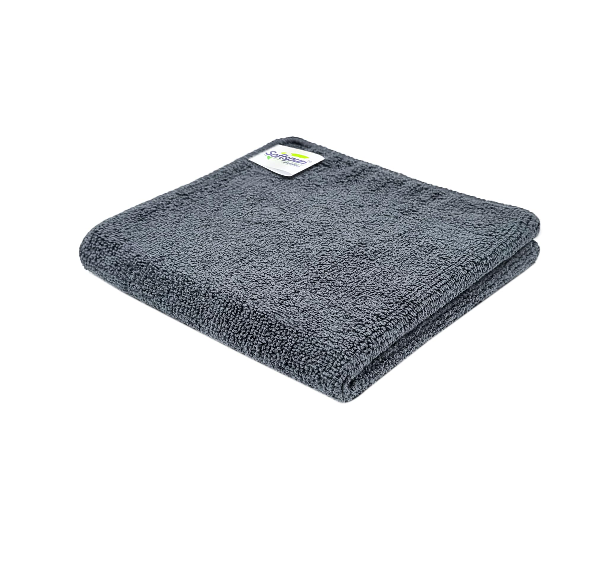SOFTSPUN Microfiber Baby Hand & Face Wipes 30x30 Cms 1 Piece Towel Set, 340 GSM (Grey) Super Soft & Silky for Hand, Face and Body - Hypoallergenic Sensitive Skin Wipes & Washcloths.-image-11
