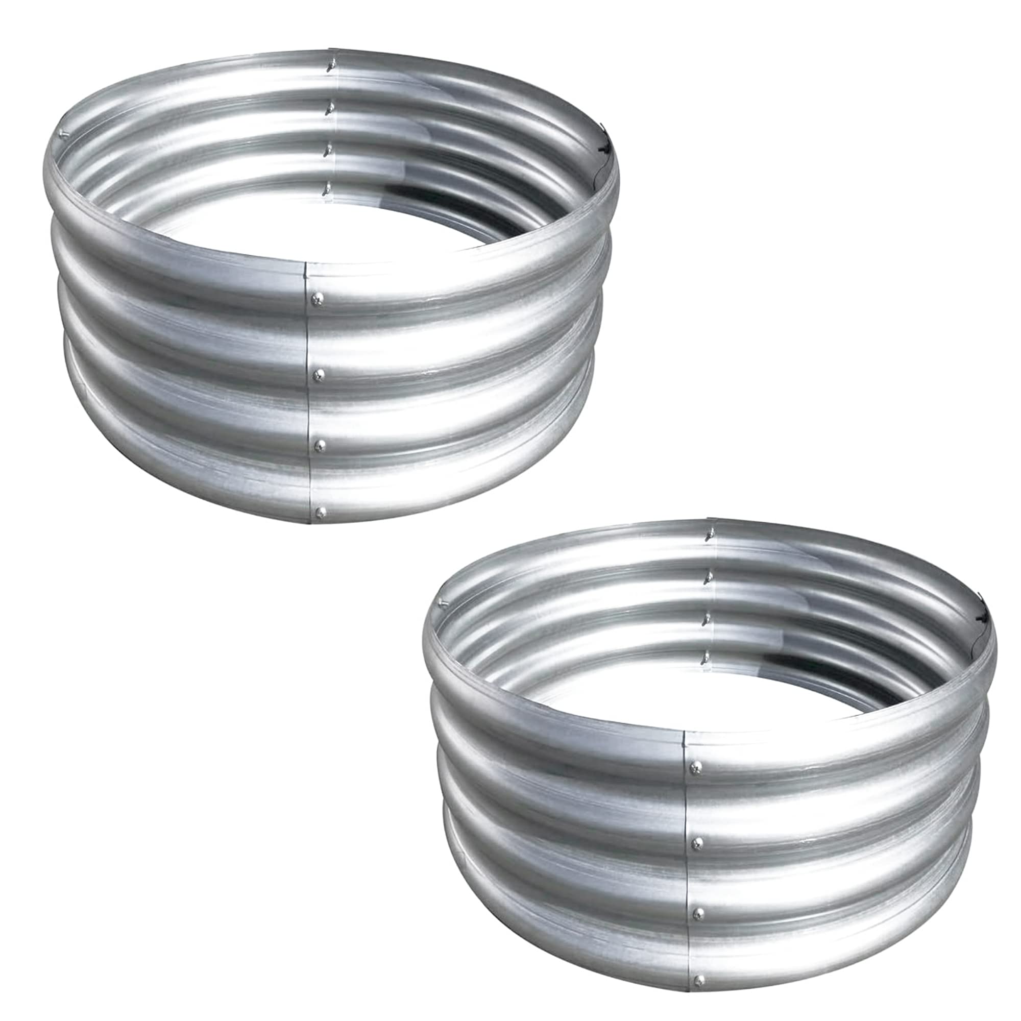 Buy Mollymoli Galvanized Raised Garden Bed Kit ,3ftx3ftx1 ftRound Metal Raised Garden2PACK