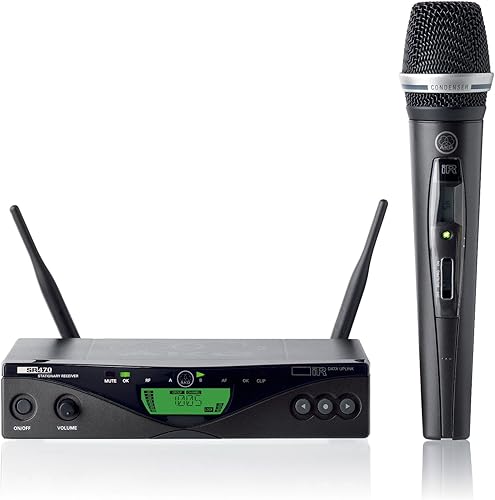 Miniatura 8 de AKG Pro Audio WMS470 Vocal Set D5 Band 8 Sistema de micrófono de mano inalámbrico con receptor estacionario SR470 y transmisor de mano HT470D5