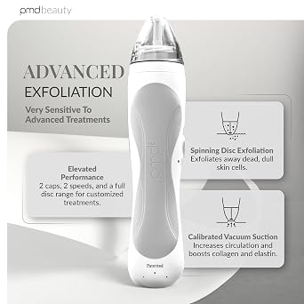 PMD Beauty Personal Microderm Pro - At-Home Use, Facial Exfoliator Tool, Microdermabrasion Machine Kit for Face and Body Skincare