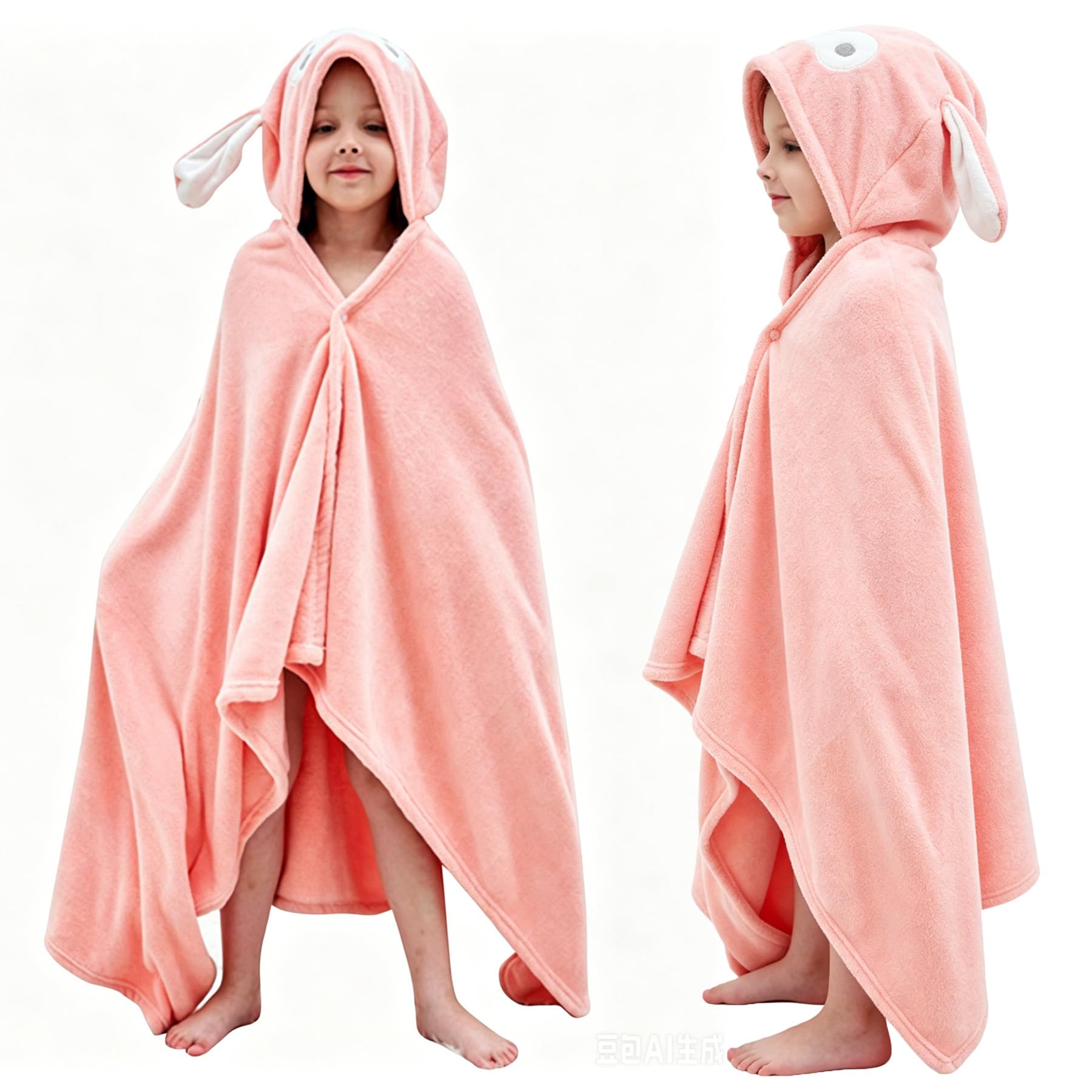 Serviette de Bain Bébé avec Capuche Grands Doux Absorbant Couverture Douche Poncho Serviette pour Enfants Infantile Nouveau-né