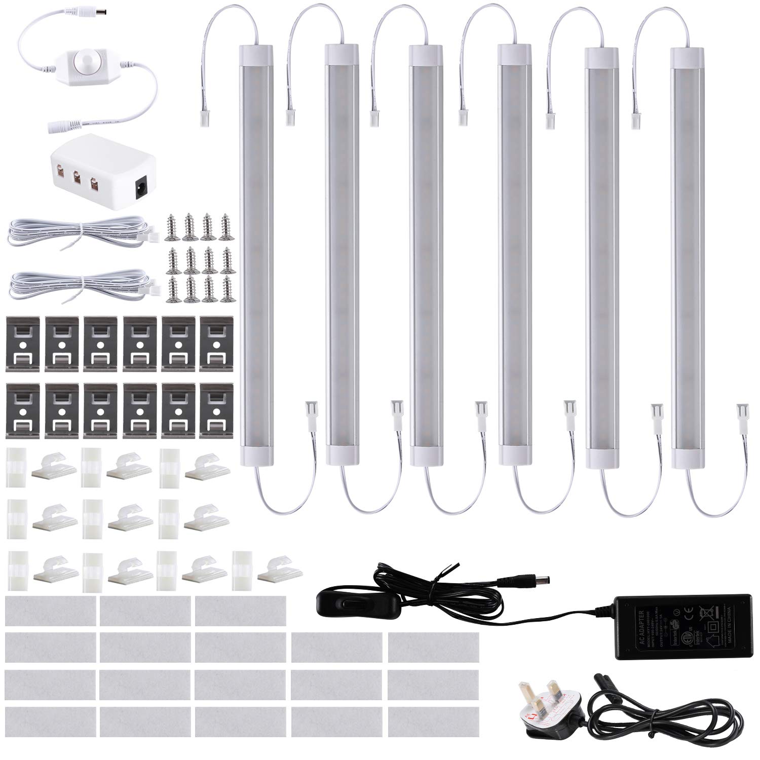 Buy LED Dimmable Under Counter Lighting Kit, 6 Pack Strip